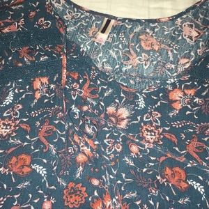 Green Floral Blouse Xl Xhilaration